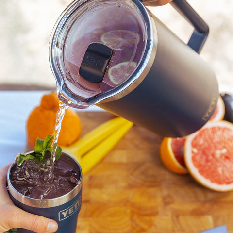 YETI Rambler 64 oz Pitcher in wild vine red for vibrant gatherings.