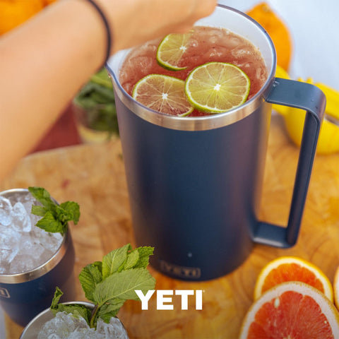 YETI Rambler 64 oz Pitcher ready for easy kitchen and table use.