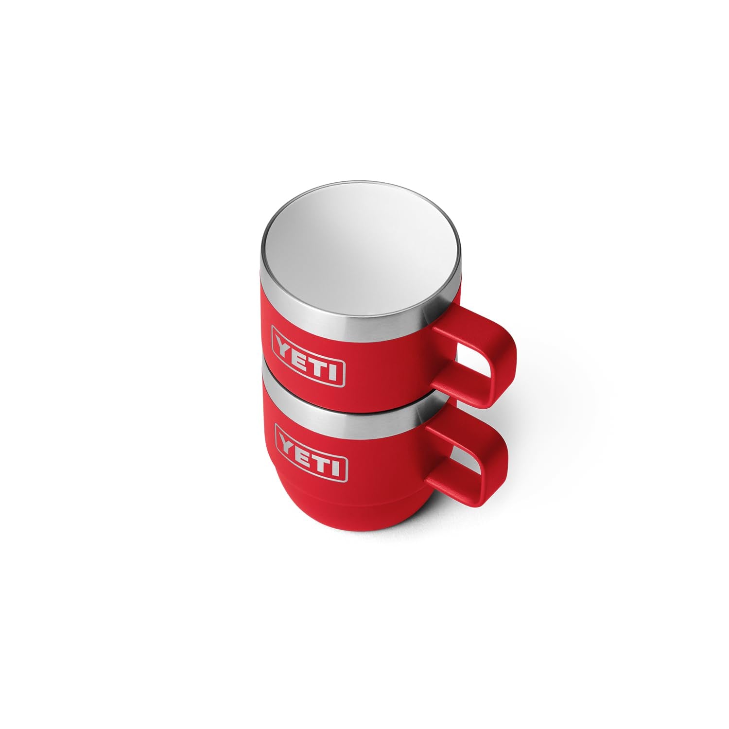 YETI Rambler 6 oz Stackable Mug perfect for camping and travel.