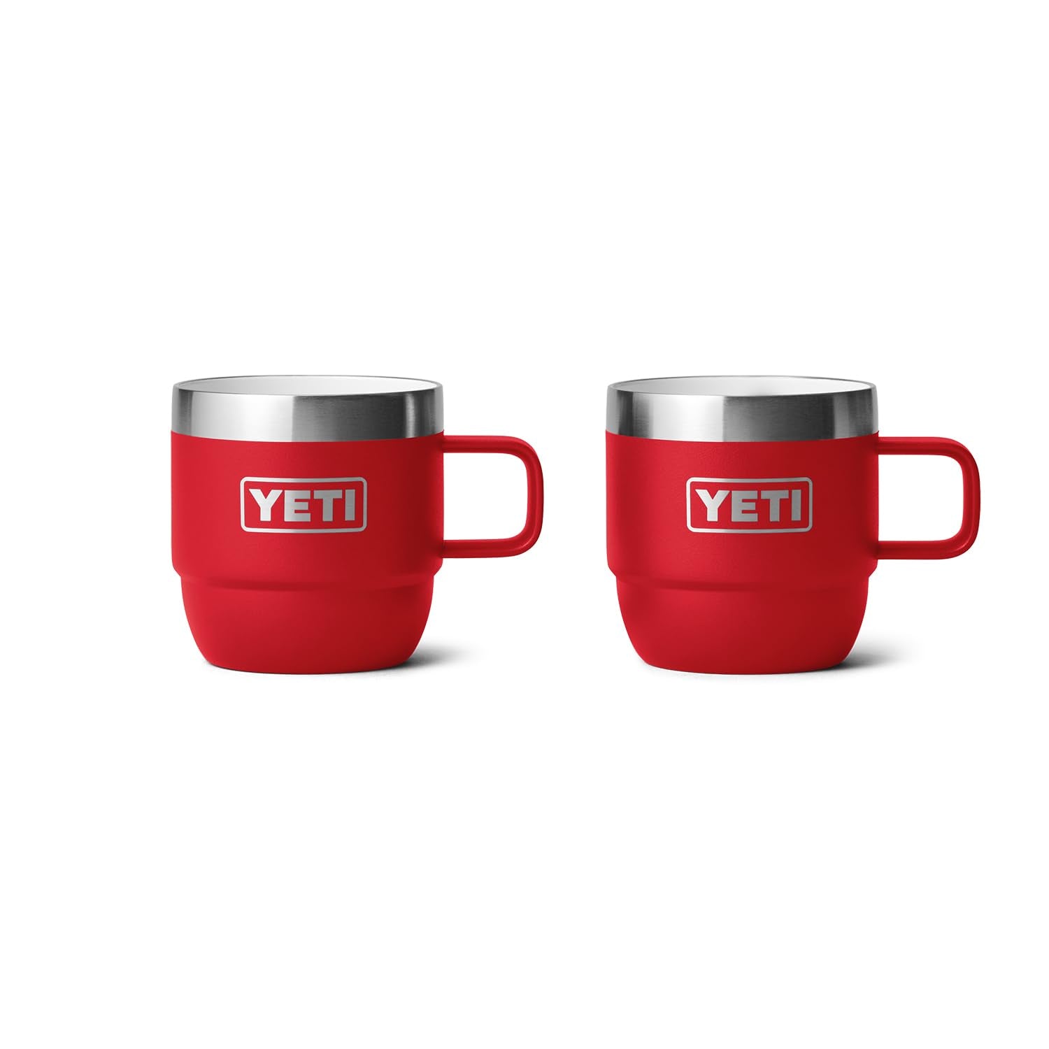 YETI Rambler 6 oz Stackable Mug pour-ready on deck for a quick espresso.