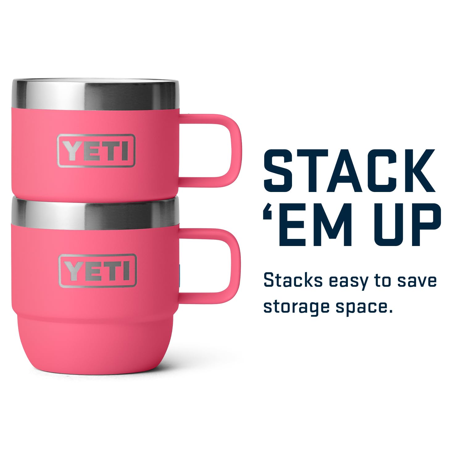 YETI Rambler 6oz Stackable Mug dishwasher-safe silhouette, easy cleanup after espresso sessions.