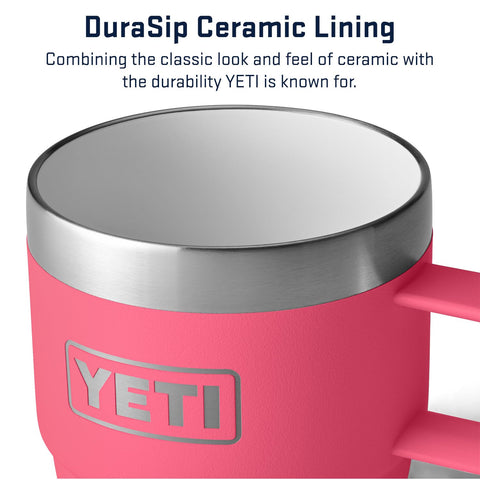 YETI Rambler 6oz Stackable Mug with DuraSip ceramic lining, durable daily use.