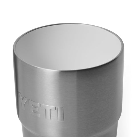 YETI Rambler 8-oz mug with splash-resistant lid preventing spills during commutes.