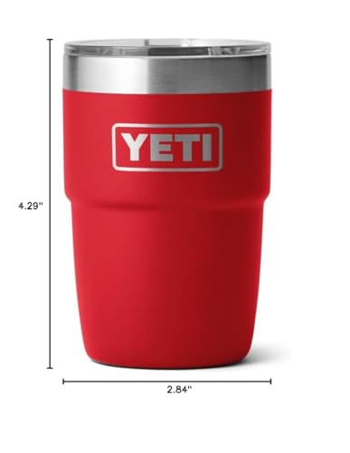 YETI Rambler 8 oz Stackable Cup heat retention for hot or cold drinks