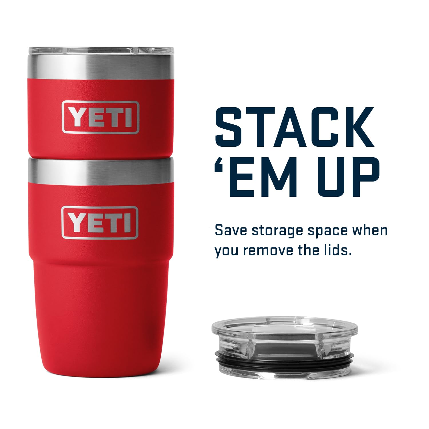 YETI Rambler 8 oz Stackable Cup stainless steel construction durable and rust resistant