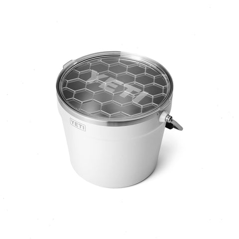 YETI Rambler Beverage Bucket demonstrates large capacity to hold six-pack of drinks.