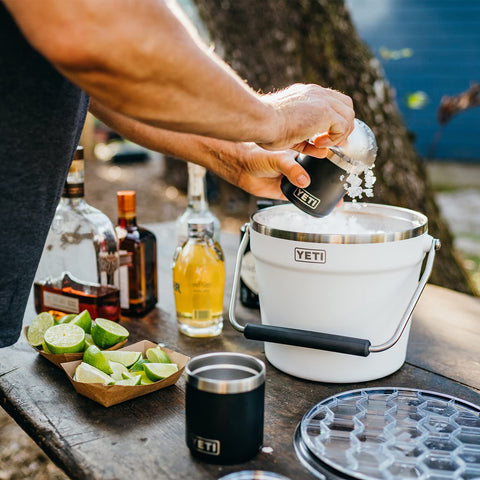 YETI Rambler Beverage Bucket is dishwasher-safe for easy cleanup.