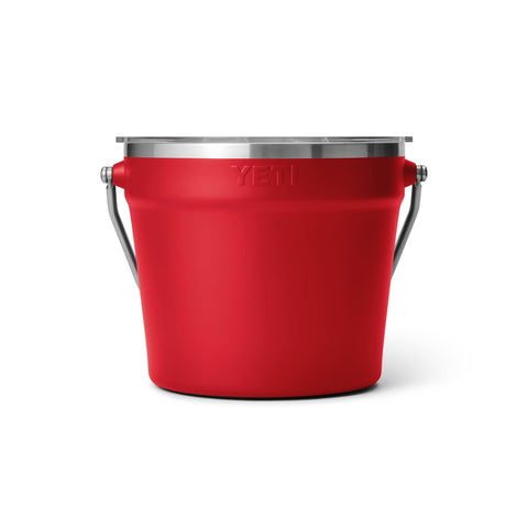 YETI Rambler Beverage Bucket securely fits wine bottles for transport.