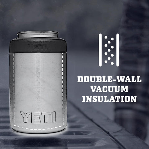YETI Colster double-wall vacuum keeps drinks cold at tailgates