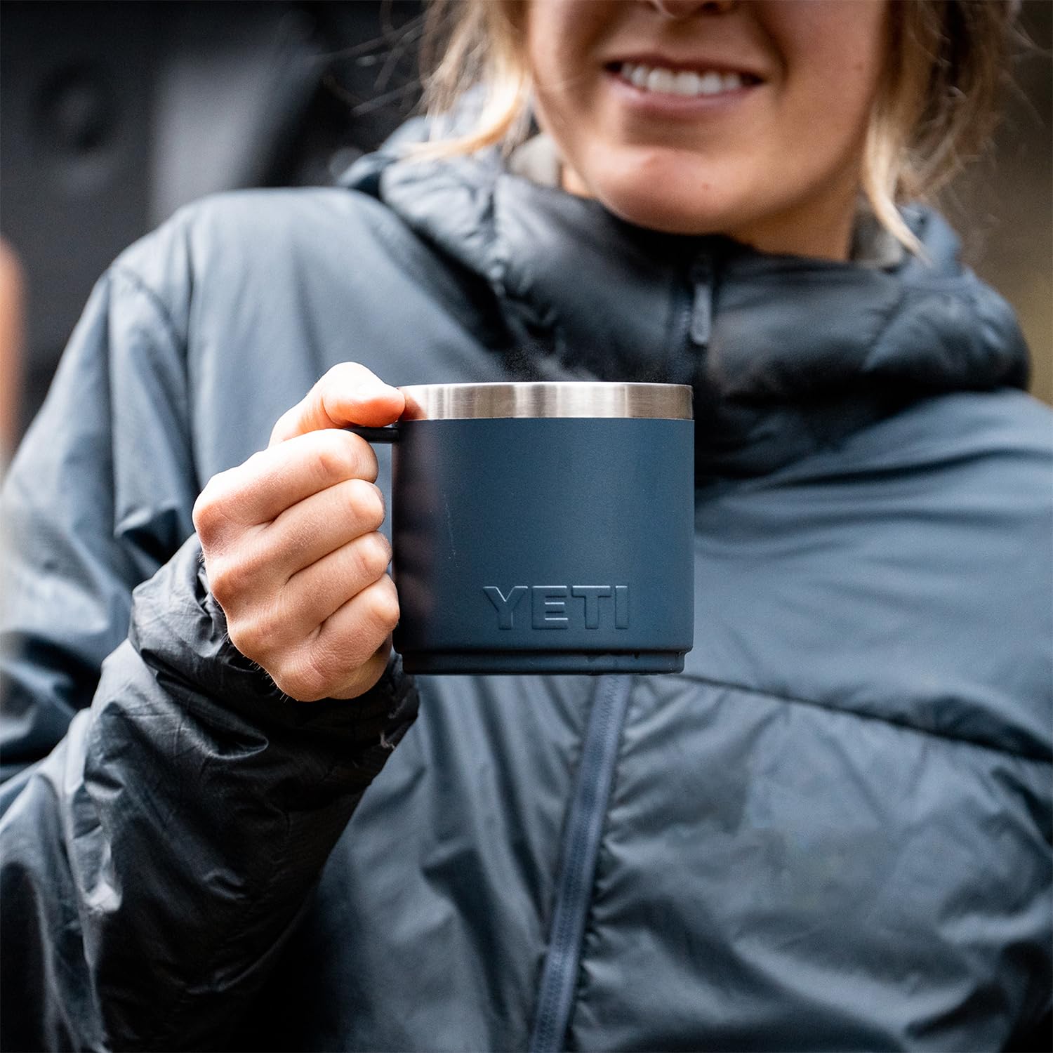 YETI Rambler double wall vacuum insulation maintains temperature longer