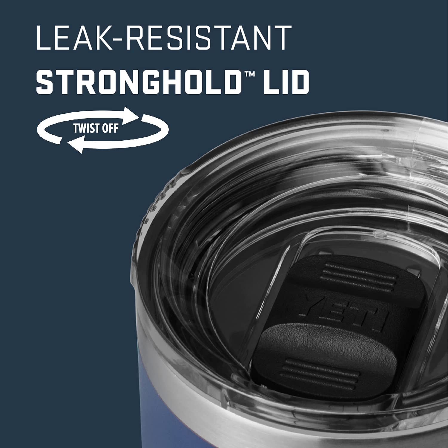 Double-wall vacuum insulation keeps beverages cold throughout your outing.