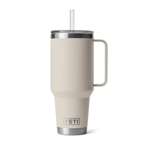 YETI Rambler double-wall vacuum insulation locks in cold beverages.