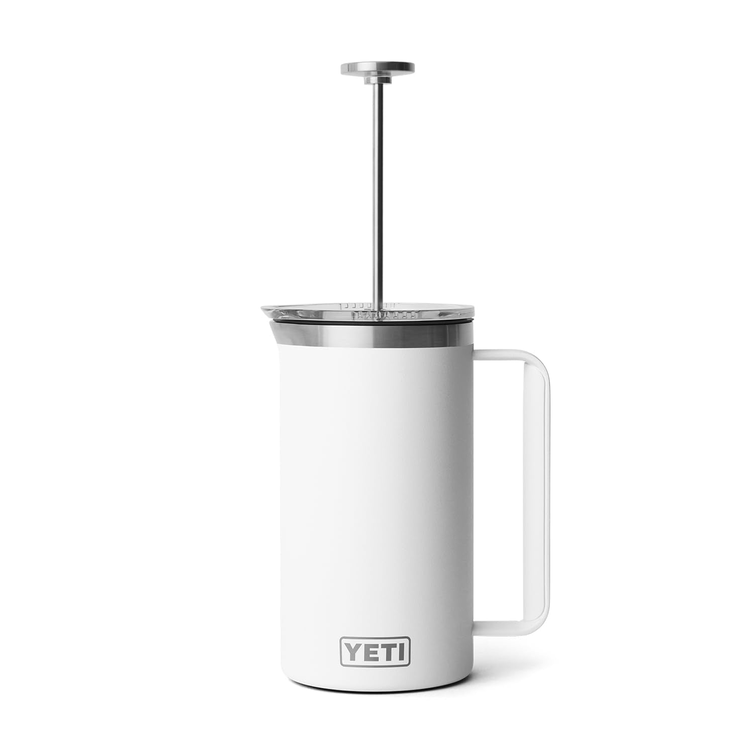 YETI Rambler double-wall vacuum insulation keeps coffee hot longer.