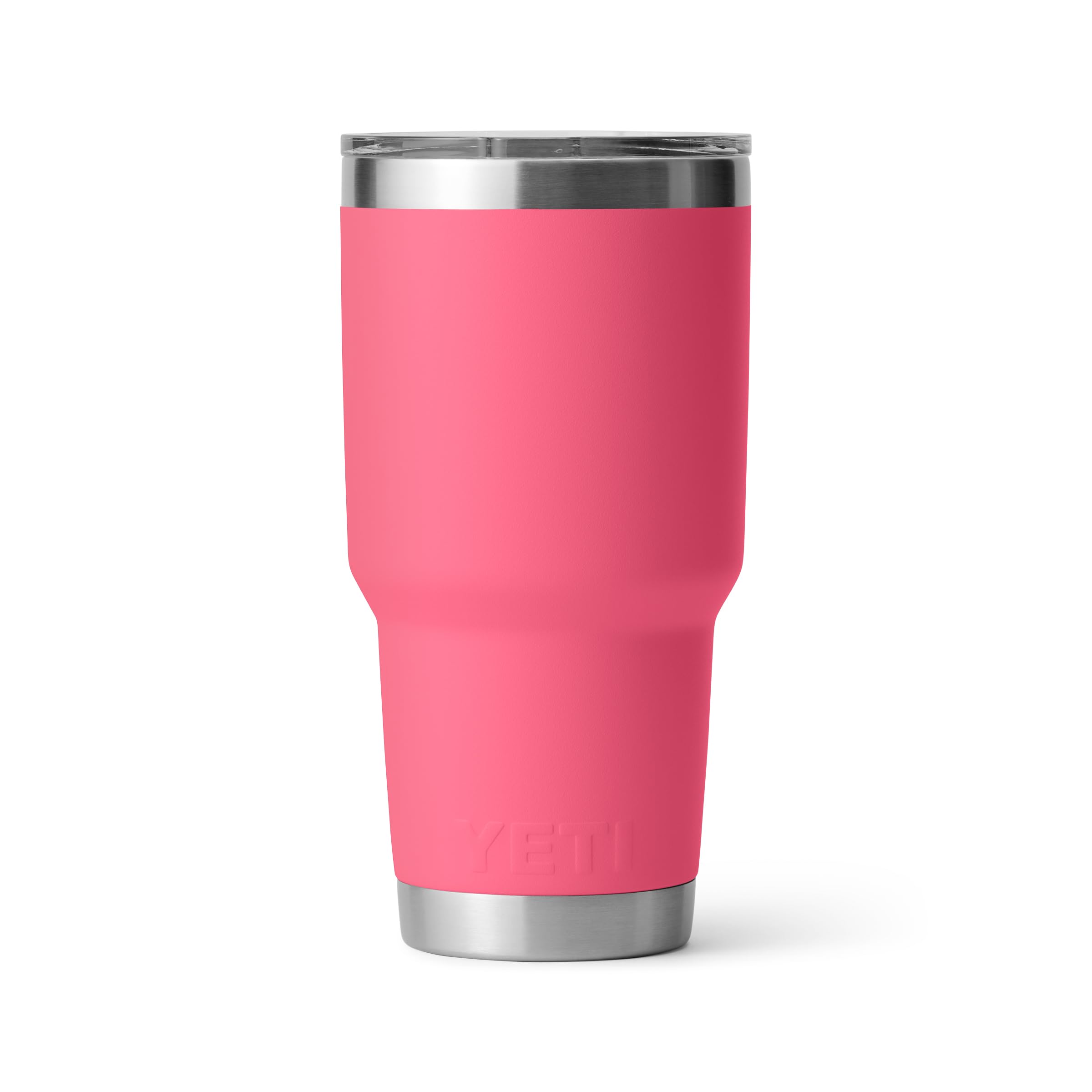 YETI Rambler tropical pink with Duracoat finish resists cracking, peeling, fading