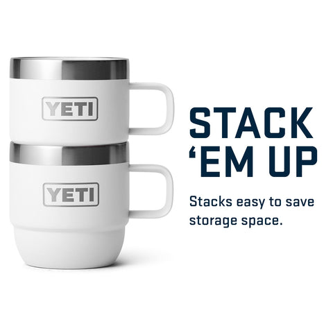 YETI Rambler with sturdy stainless steel handle for a secure grip