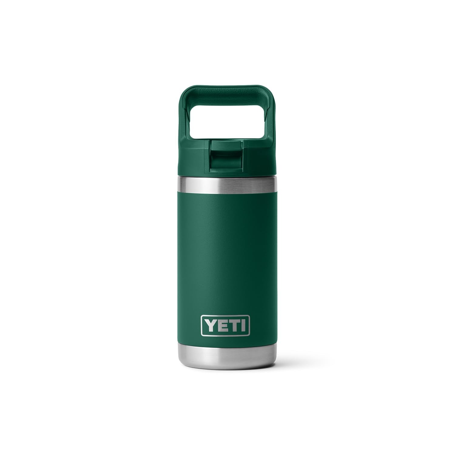 YETI Rambler Jr. 18-8 stainless steel construction keeps bottles sturdy for daily adventures.