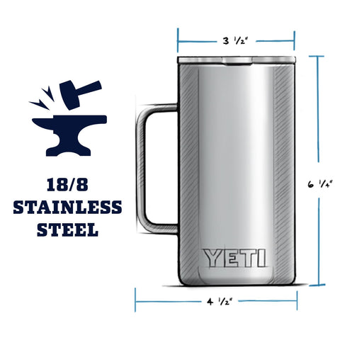 YETI Rambler with No Sweat Design keeping hands dry on hot days