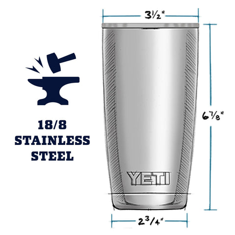 YETI Rambler no-sweat design keeps hands dry.