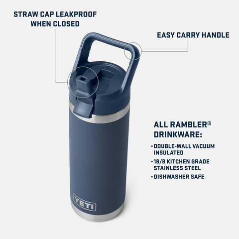 YETI Rambler straw cap on Moon Dust bottle for convenient sipping on the go.