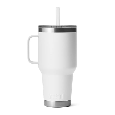 YETI Rambler straw lid with molded stopper stays secure.