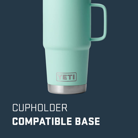 YETI Rambler Stronghold Lid close-up showing secure seal for travel