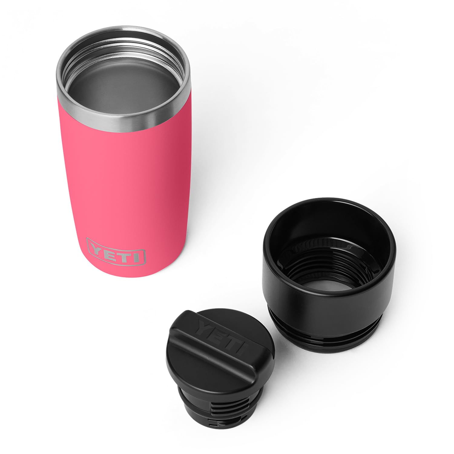 YETI Rambler Tropical Pink held in hand for portable hydration