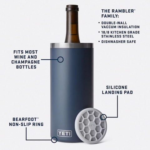 YETI Rambler Wine Chiller fits most bottles for consistent chilling