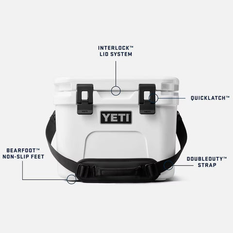 YETI Roadie 15 cherry blossom side view, showcasing portable profile.