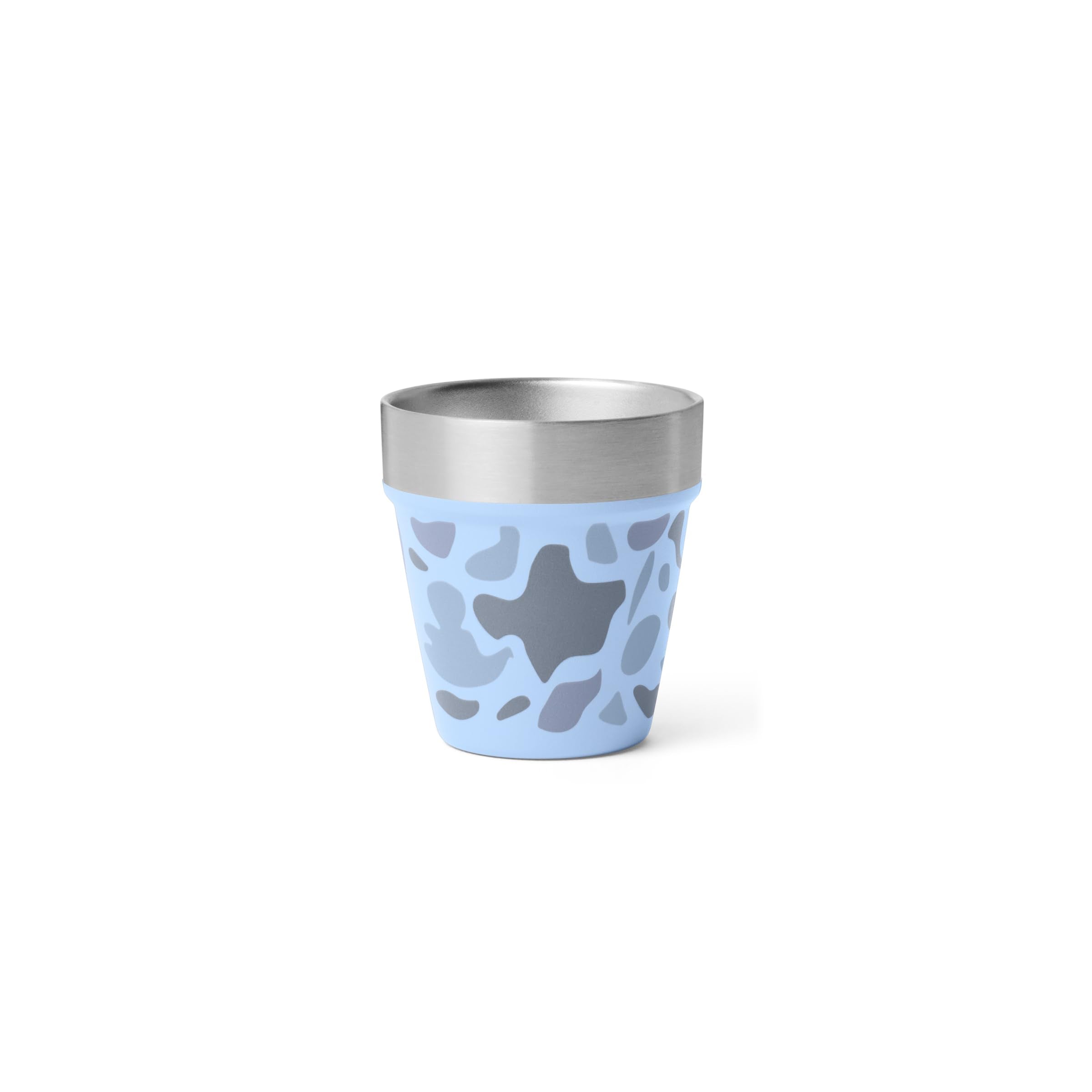 YETI shot glasses stored in blue camo during field excursions