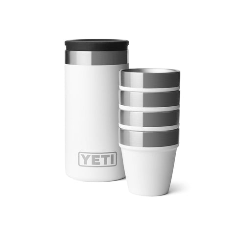 YETI shot glasses hold 1.7 oz for measured toasts.