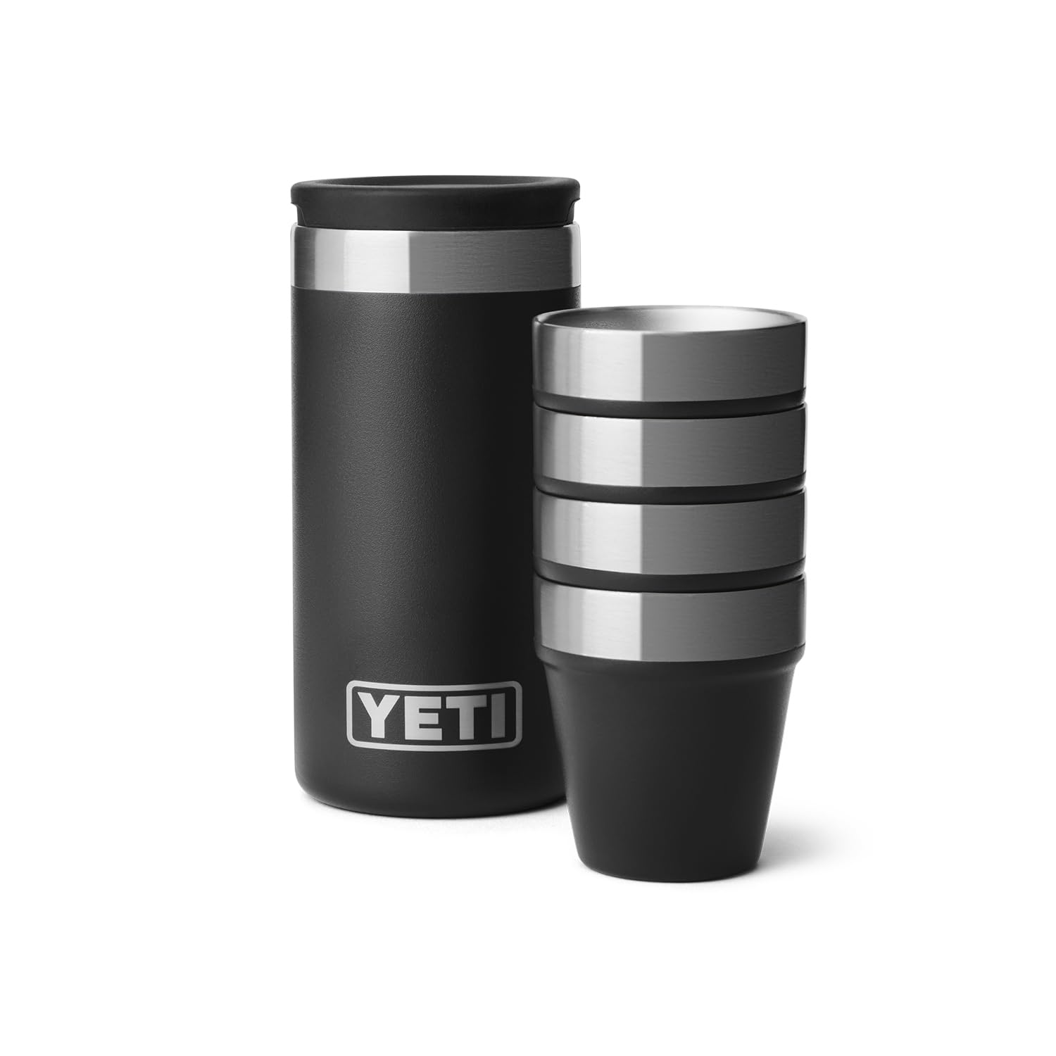 Dishwasher-safe YETI shot glasses for quick cleanup after trips.