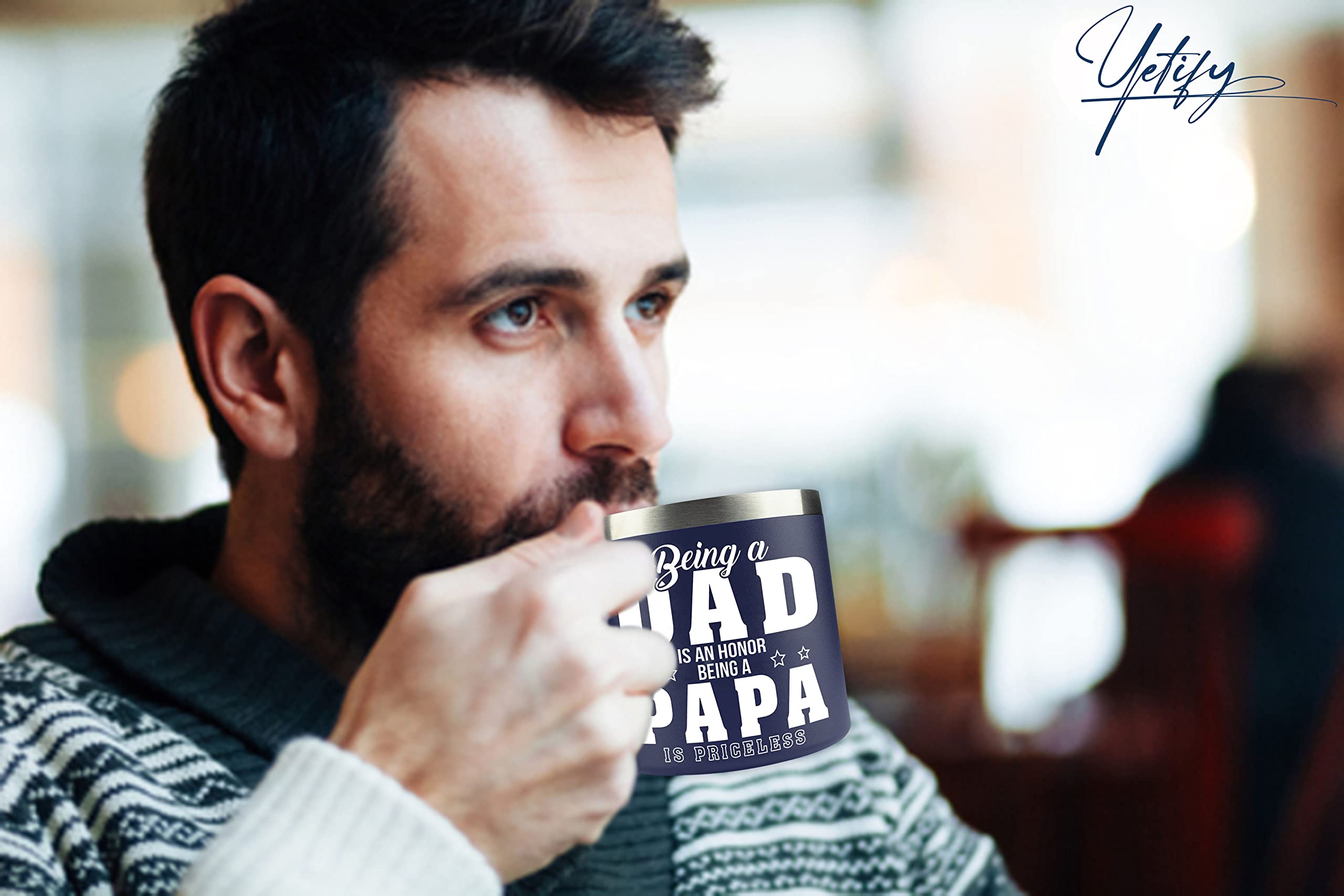 Yetify Papa mug gift-ready packaging enhances gifting appeal