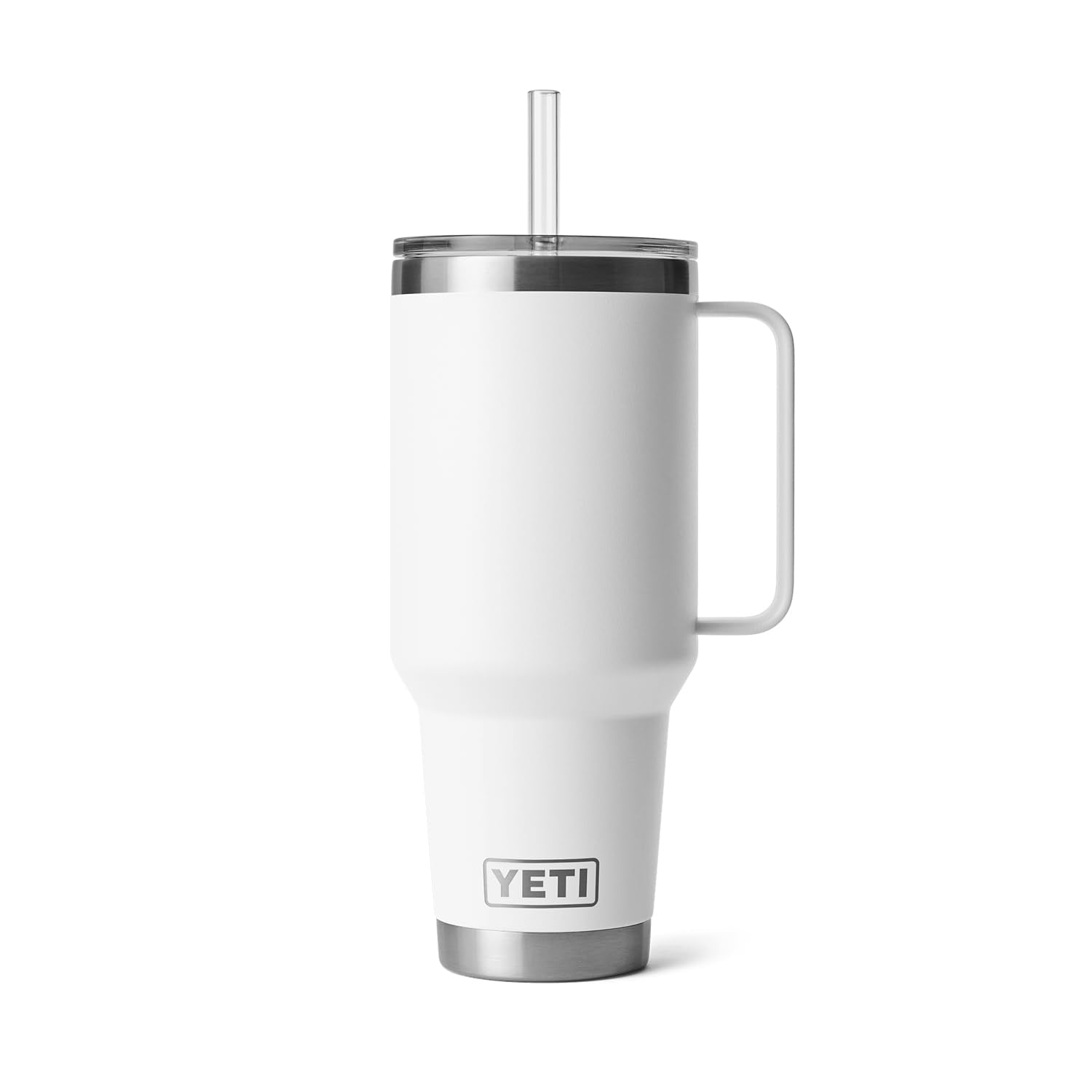 YETI Rambler 42 oz no-sweat surface keeps hands dry during travel.