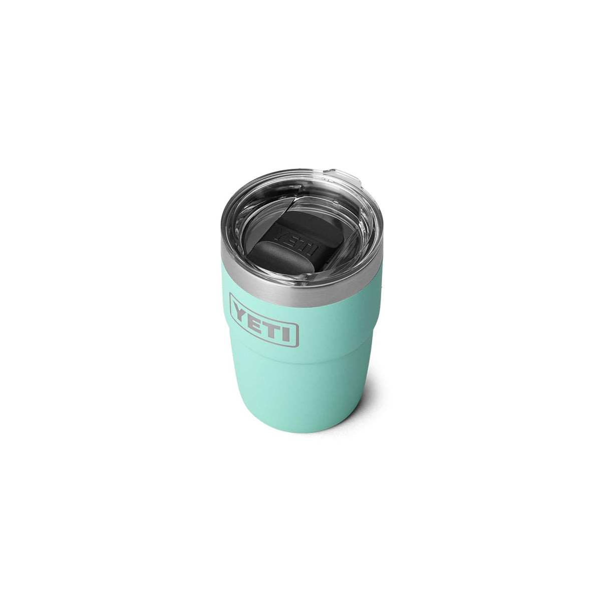 YETI Rambler 8 oz stackable cup in seafoam for espresso on the go