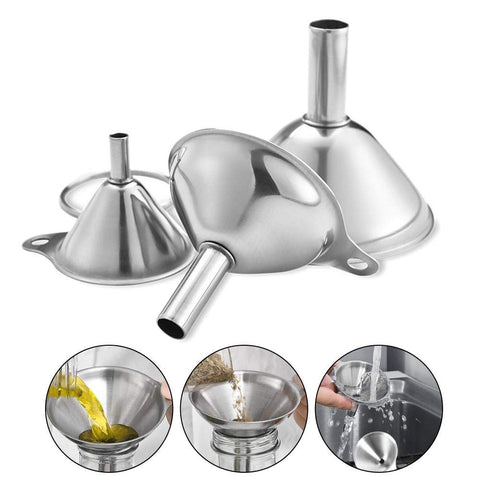 YEVIOR 3-in-1 small-mouth funnel for precise ingredient filling.