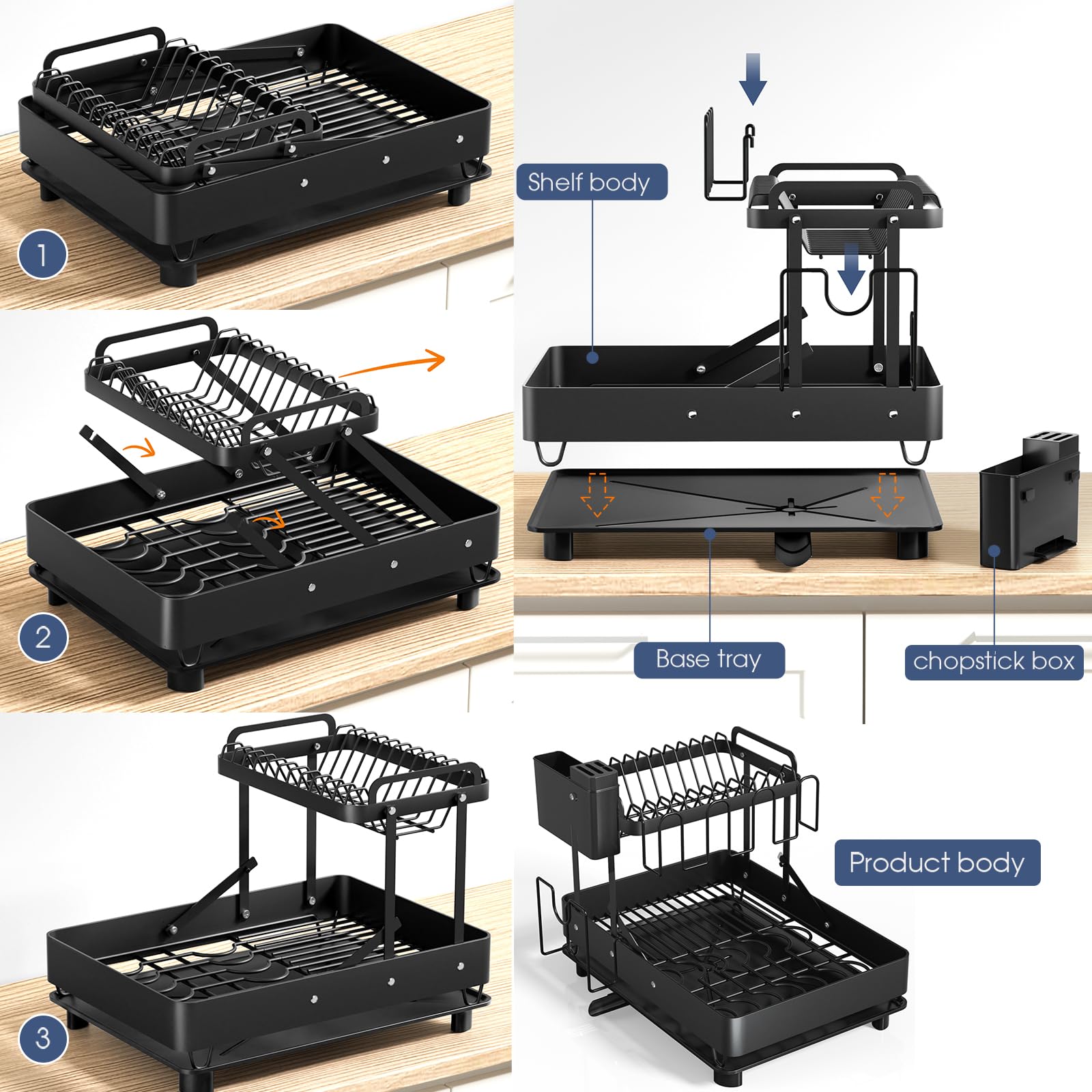 YEYPOP expandable rack doubles capacity while keeping countertops organized.