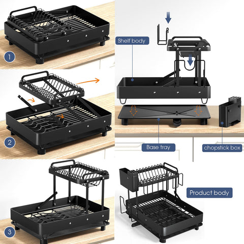 YEYPOP expandable rack doubles capacity while keeping countertops organized.