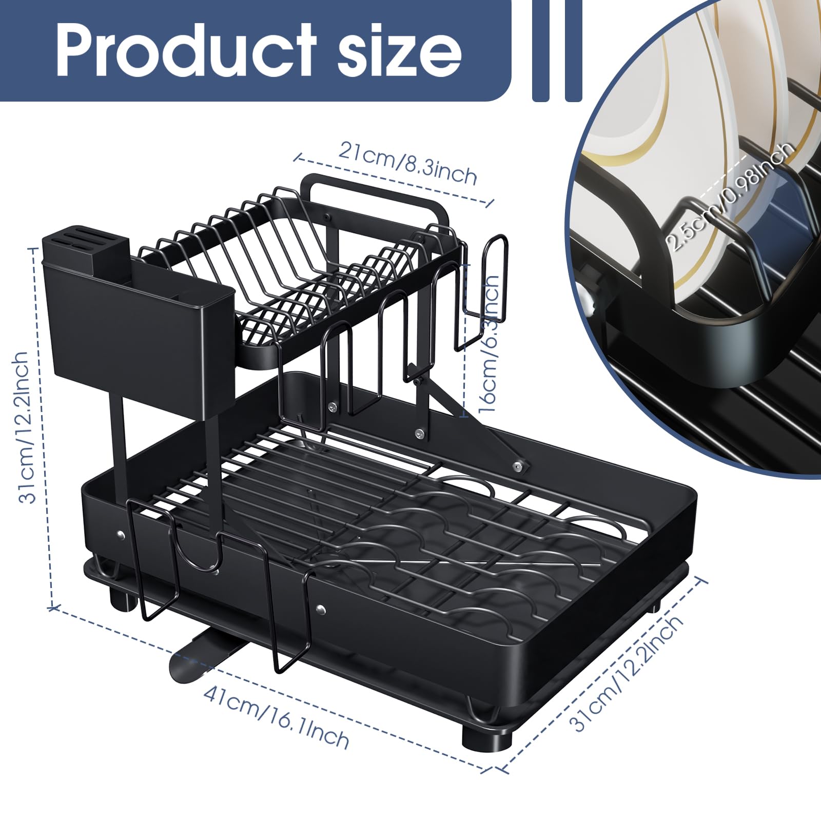 YEYPOP rotatable 360° drainer enables easy loading and efficient draining.