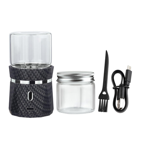 YFTOHI electric herb grinder close-up with sharp blades for efficient grinding.