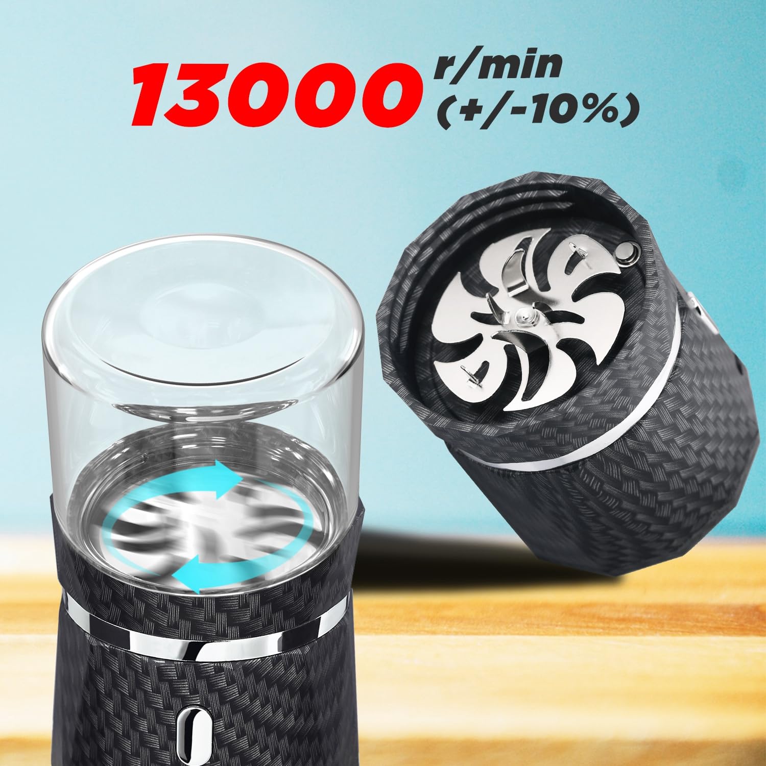 YFTOHI mini-size spice grinder on the go for quick prep.