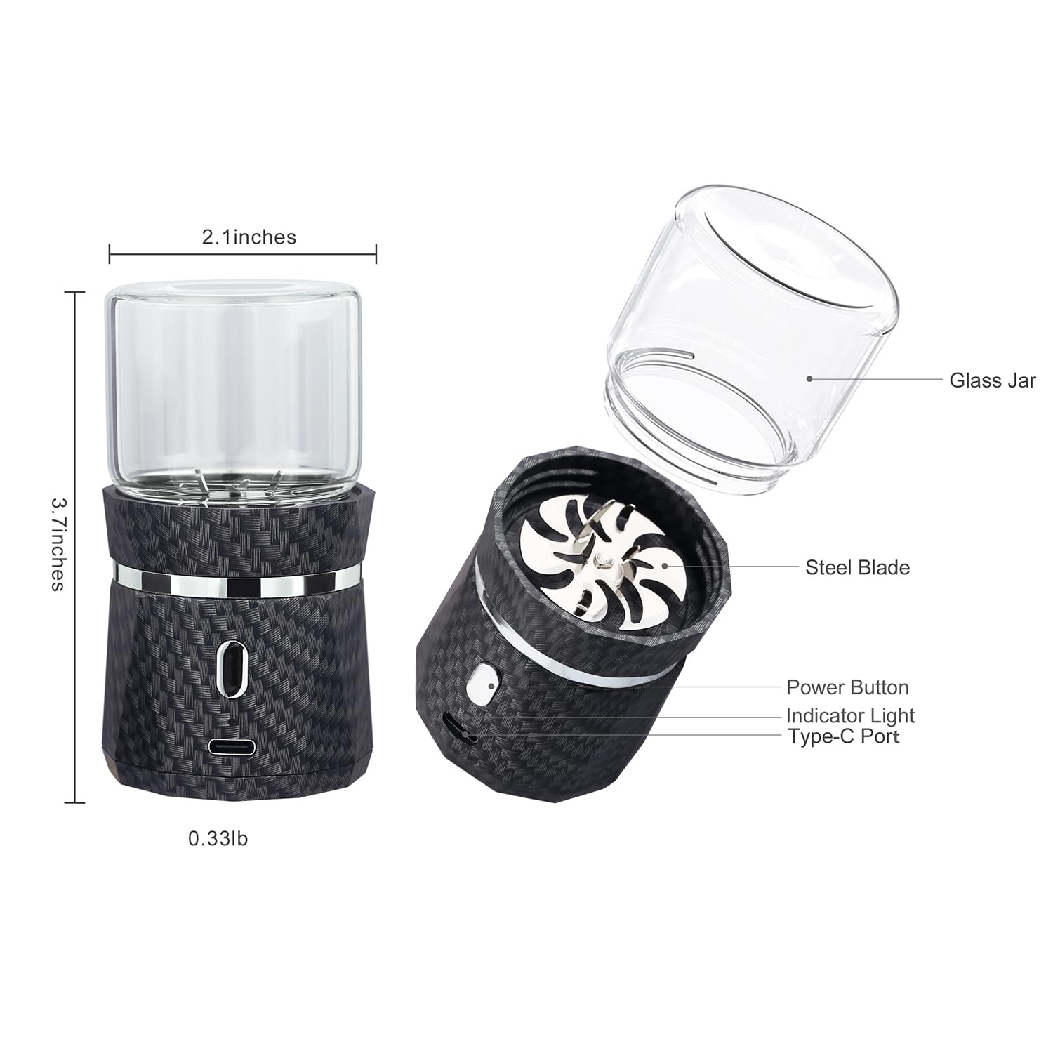 YFTOHI USB-rechargeable battery for convenient cordless operation.