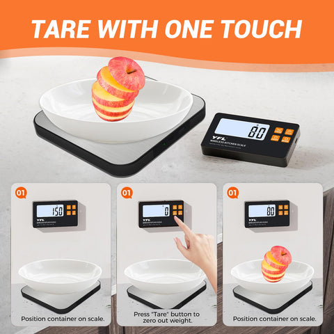 YFL scale arrives with batteries and wall adhesives for immediate use