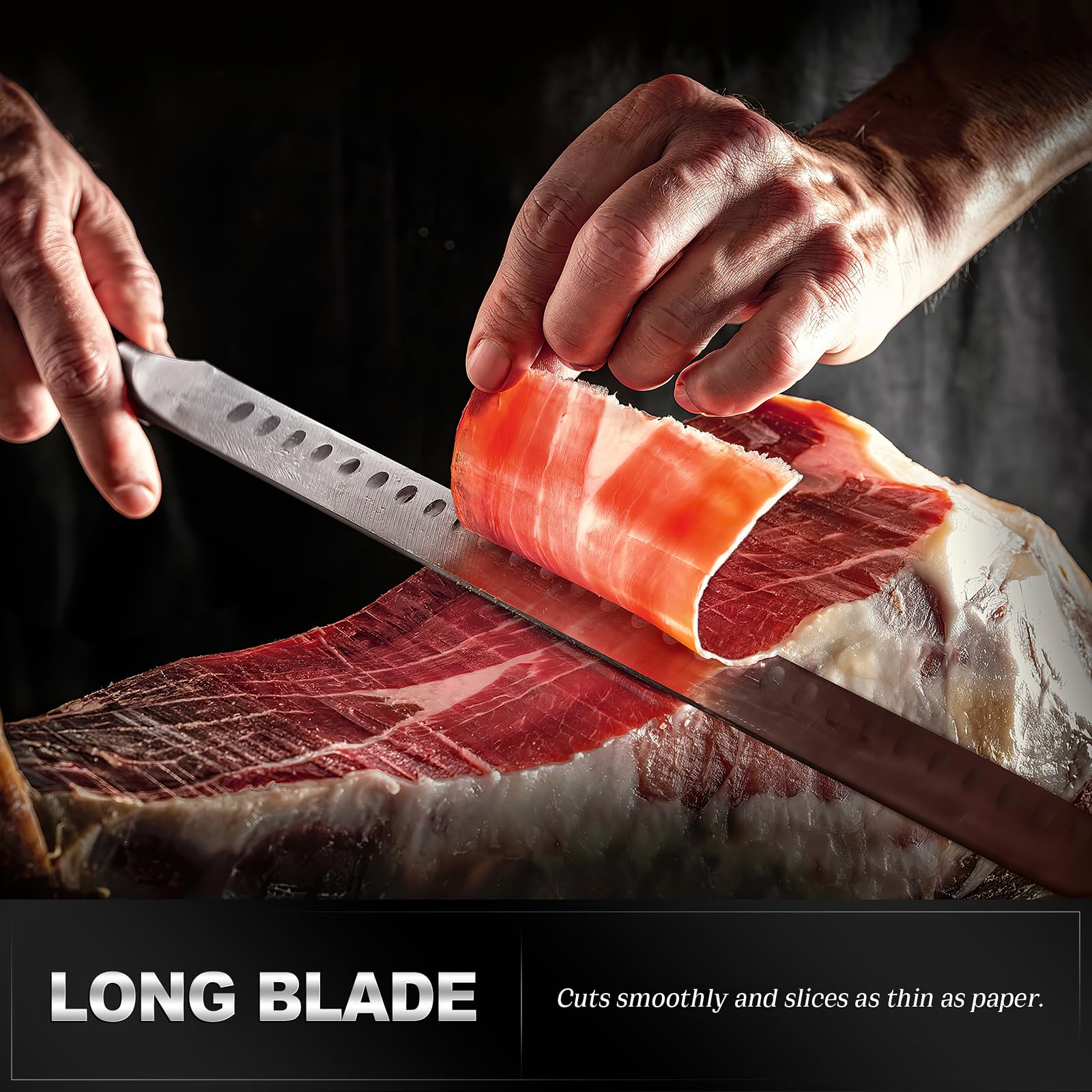 YFWOOD high-carbon stainless steel blade stays sharp longer