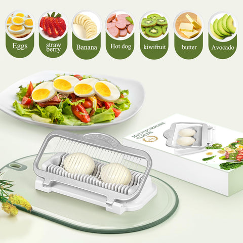 YFYTL Multifunction Slicer handles eggs, kiwis, and soft fruits with ease.
