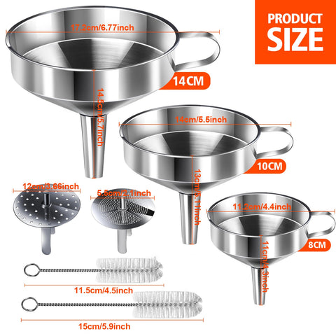 YGDZ stainless steel funnel medium mouth for precise pouring