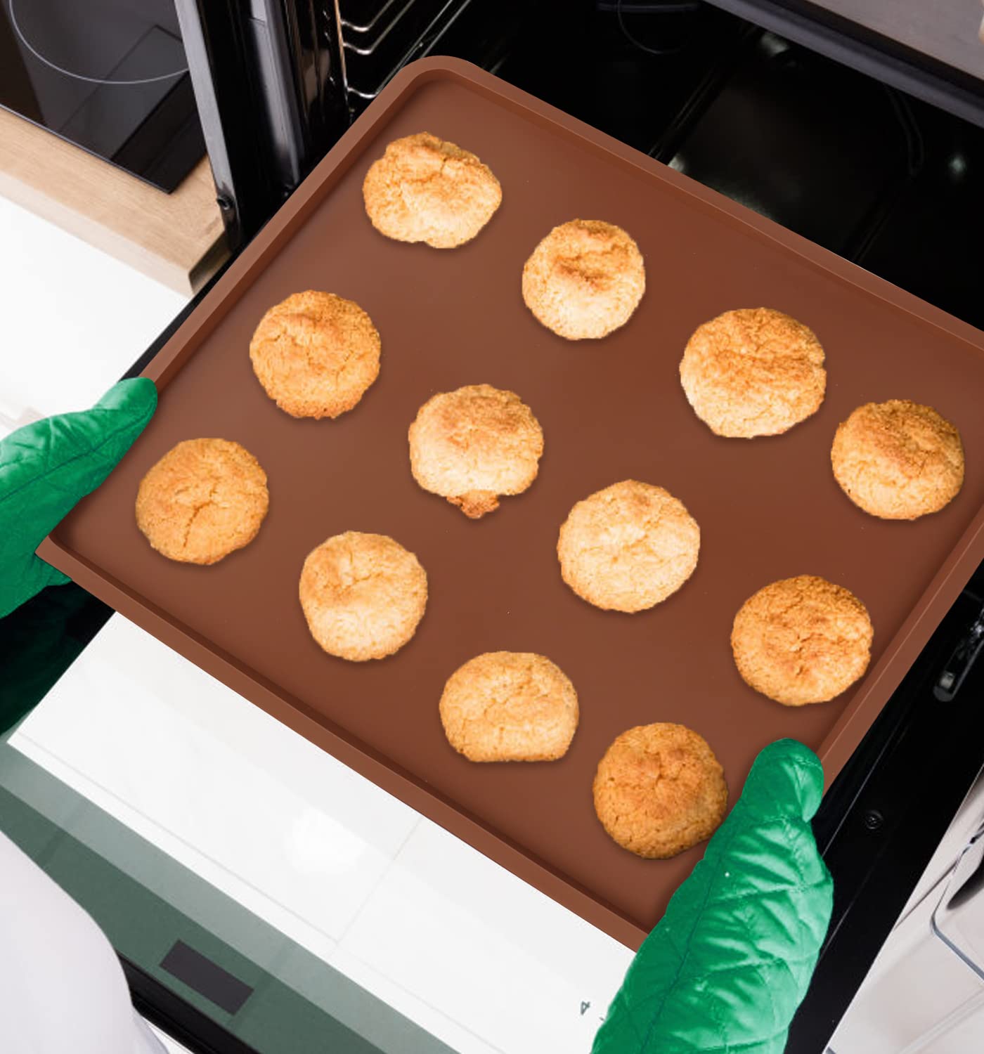YGKATING easy-clean silicone liners resist stains and grease after cooking.