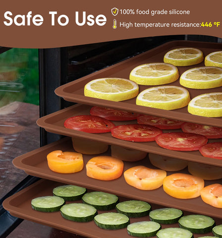 YGKATING silicone tray liners are non-stick and easy to clean.