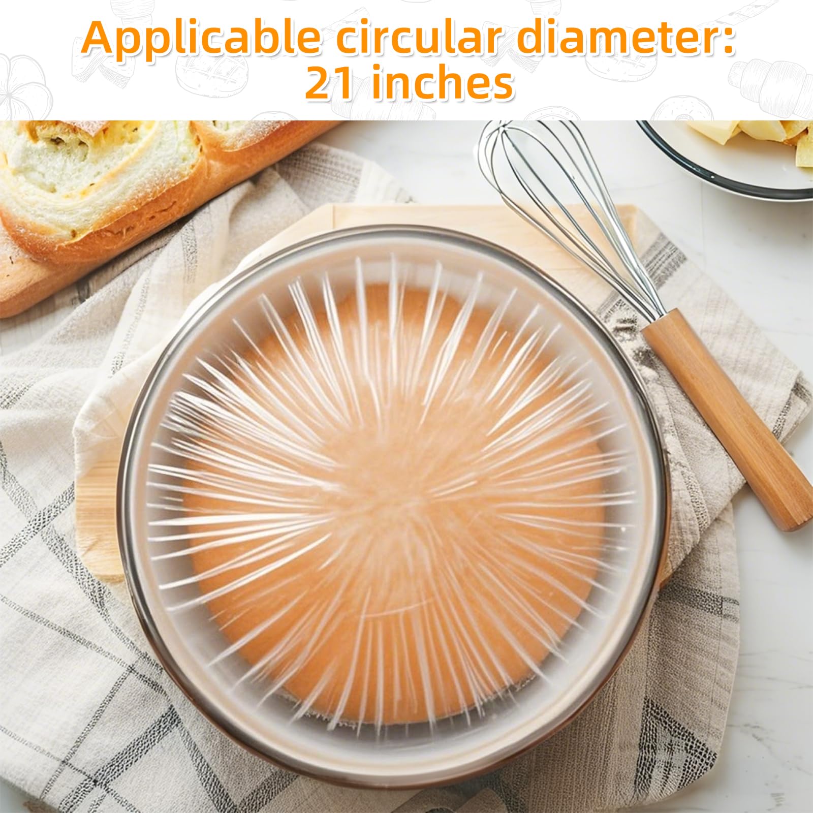 Yhalyea 21 inch round bowl cover for large dough batches