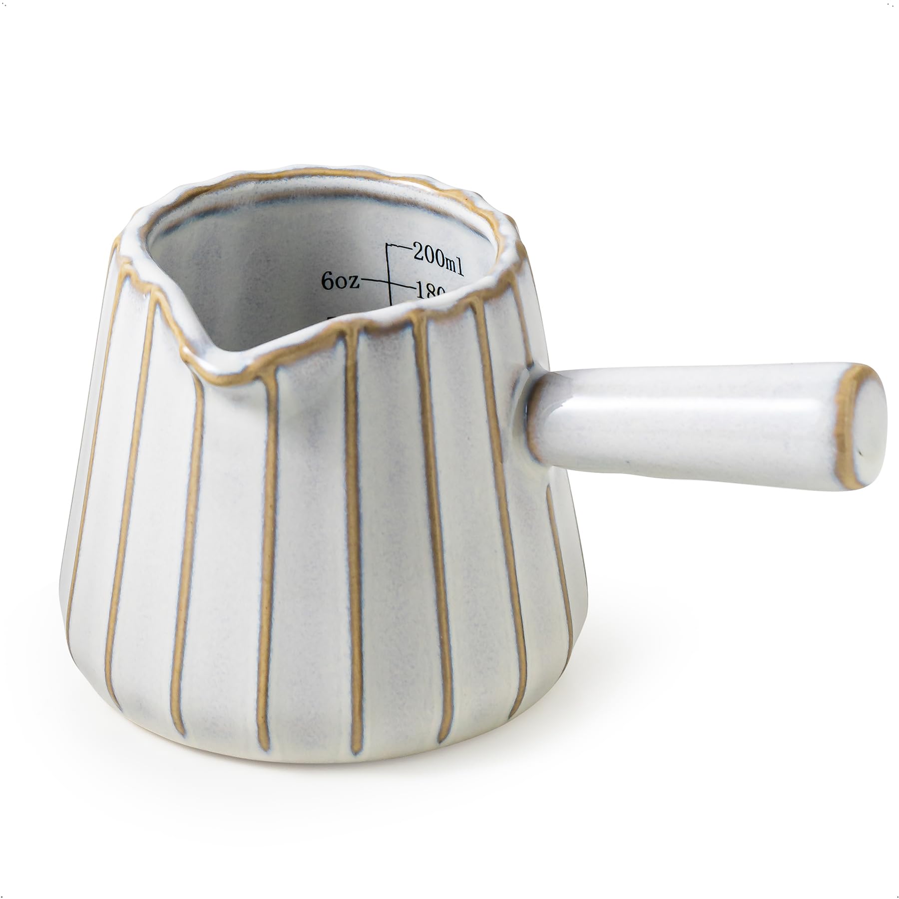 YHOJOY ceramic espresso cups with handle for easy grip and precise pouring.