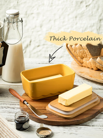YHOJOY butter dish with airtight seal preserves freshness